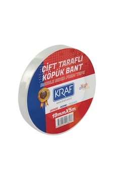 Tr Çift Taraflı Köpük Bant, 19mm X 5m, Beyaz Tr Çift Taraflı Köpük Bant, 19mm X 5m, Beyaz