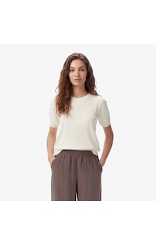 Nautica Kadın Krem Slim Fit Trikodüz65s113t