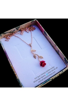 Modahilye 925 Ayar Gümüş Gül Rose Gold Renk Kolye Rose Gold Modahilye 925 Ayar Gümüş Gül Rose Gold Renk Kolye Rose Gold
