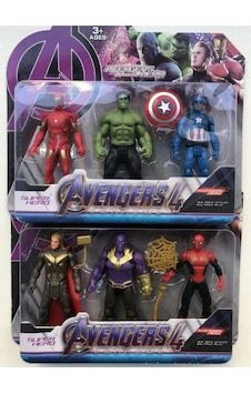Avengers Süper Kahraman Aksesuarlı Figürler 6 Lı