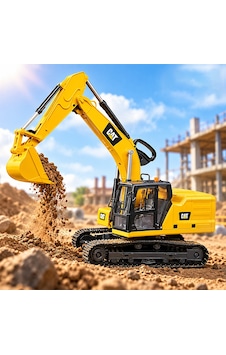 Büyük Boy Paletli Oyuncak Ekskavatör Hareketli Kepçeli Caterpillar İnşaat Aracı Büyük Boy Paletli Oyuncak Ekskavatör Hareketli Kepçeli Caterpillar İnşaat Aracı