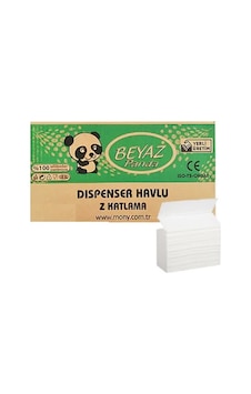 Beyaz Panda Z Katlama Dispenser Havlu 200'lü 12 Paket