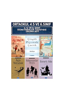 Ortaokul 4.5.ve 6.sınıf Ali Nazik,çizgili Pijamalı Çocuk,yüz Elbisenin Sırrı.aya Yolculuk,robensonlar Okulu,esrarlı Ada 6 Kitap Set Ortaokul 4.5.ve 6.sınıf Ali Nazik,çizgili Pijamalı Çocuk,yüz Elbisenin Sırrı.aya Yolculuk,robensonlar Okulu,esrarlı Ada 6 Kitap Set