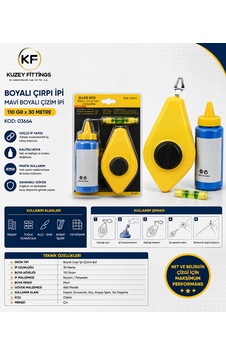 Boyalı Çırpı İpi Mavi Boyalı Çizim İpi 110 Gr X 30 Metre Kod :03664