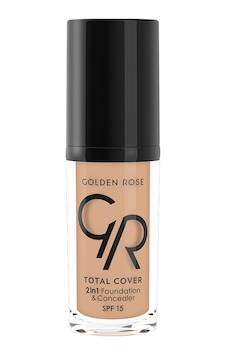 Golden Rose Total Cover 2 In 1 Fondöten & Concealer No:15 Warm Sand 30 ML Golden Rose Total Cover 2 In 1 Fondöten & Concealer No:15 Warm Sand 30 ML