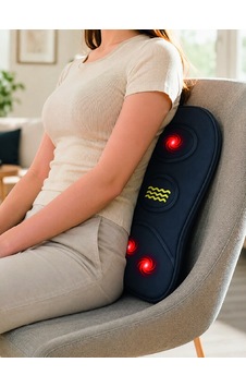 Titreşimli Isıtmalı Sırt Ve Bel Masaj Minderi Ergonomik Tasarım Düz Renkli Titreşimli Isıtmalı Sırt Ve Bel Masaj Minderi Ergonomik Tasarım Düz Renkli