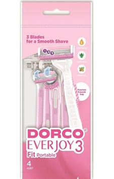 Dorco Everjoy 3 Bıçaklı Fit Portatable 4'lü Paket