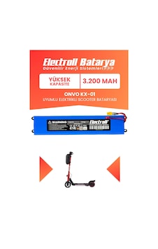 Onvo Kx-01 Uyumlu Batarya Yüksek Kapasite 21.6v 3.200mah Elektrikli Scooter Bataryası Mavi Onvo Kx-01 Uyumlu Batarya Yüksek Kapasite 21.6v 3.200mah Elektrikli Scooter Bataryası Mavi