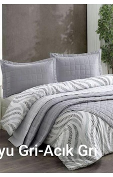 Kristal Casual 7 Parça Çift Taraflı Gelin Seti Koyu Gri - Açık Gri Gri Kristal Casual 7 Parça Çift Taraflı Gelin Seti Koyu Gri - Açık Gri Gri