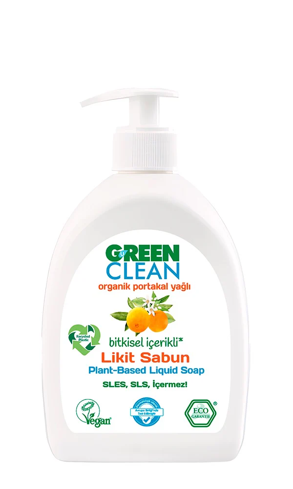 Green Clean Bitkisel Sıvı Sabun Portakal Yağı 500 Ml Green Clean Bitkisel Sıvı Sabun Portakal Yağı 500 Ml