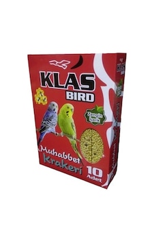 Klas Bird Ballı Muhabbet Kuşu Krakeri̇ 25 x 10'lu