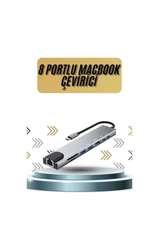 Çok Fonksiyonlu 8 Portlu Type-c Hub Ethernet Usb Çoğaltıcı Diğer Çok Fonksiyonlu 8 Portlu Type-c Hub Ethernet Usb Çoğaltıcı Diğer