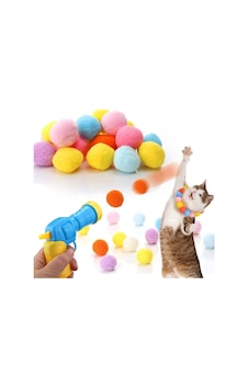 Sogud İnteraktif Kedi Oyun Tabancası Renkli Peluş Toplu Kedi Oyuncak Tabancası Eğlenceli Kedi Aktivite Oyun