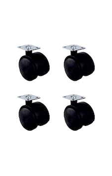 Büyük Plastik Tablalı Teker - 50mm Hks126 - 4 Adet Abanoz Büyük Plastik Tablalı Teker - 50mm Hks126 - 4 Adet Abanoz