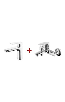 Creavit So1500 + So2500 Solo Lavabo + Banyo Bataryası Seti Creavit So1500 + So2500 Solo Lavabo + Banyo Bataryası Seti