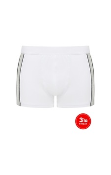 Sementa Sam Erkek Modal Iki Renkli Boxer 3'Lü Paket - Beyaz