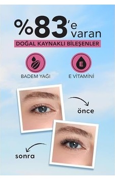 Doğal Formüllü Kirpik Uzatıcı Maskara Siyah - Longer Than Ever Mascara - 001 - 8682536067119