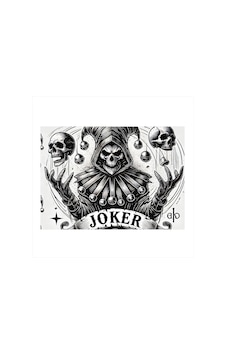 Joker Kart İllüstrasyonu Mdf Tablo