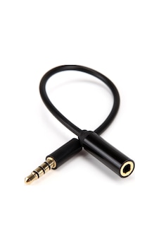Aux Kablo - Trrs - Erkek - Dişi - 20 Cm - 180 Derece Aux Kablo - Trrs - Erkek - Dişi - 20 Cm - 180 Derece