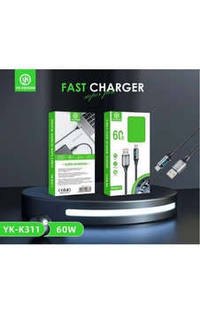 Yk Design K311 60w Type-c Kablo Lcd Ekran Şarj Data Kablosu Yk Design K311 60w Type-c Kablo Lcd Ekran Şarj Data Kablosu