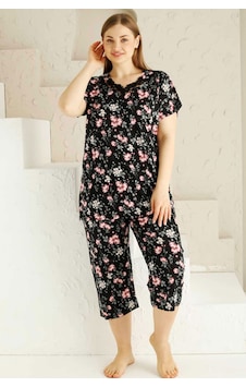 Alimer Kadın Siyah Büyük Beden Bermuda Pijama Takm Edy2735b-s Siyah Alimer Kadın Siyah Büyük Beden Bermuda Pijama Takm Edy2735b-s Siyah