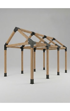 Pergola-kamelya Çatılı Extra Aparat Seti Ahşapsız Siyah