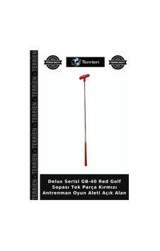 Delux Serisi Gb-40 Red Golf Sopası Tek Parça Kırmızı Antrenman Oyun Aleti Açık Alan