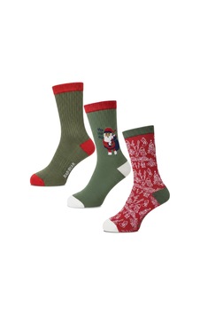Bad Bear Noel Çok Renkli Unisex 3'lü Çorap Çok Renkli Bad Bear Noel Çok Renkli Unisex 3'lü Çorap Çok Renkli