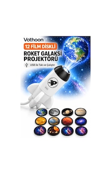 Ers 12 Film Diskli Roket Galaksi Projektörü Usb Tak Çalıştır Uzay Ve Gezegen Projeksiyon Gece Lambası Ers 12 Film Diskli Roket Galaksi Projektörü Usb Tak Çalıştır Uzay Ve Gezegen Projeksiyon Gece Lambası