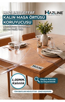 Şeffaf Masa Koruyucu Örtü 1,00 Mm Kalın Pvc Mika Kaymaz Leke Tutmaz Çizilme Önleyici Örtü 90 X 200 Cm Şeffaf Masa Koruyucu Örtü 1,00 Mm Kalın Pvc Mika Kaymaz Leke Tutmaz Çizilme Önleyici Örtü 90 X 200 Cm