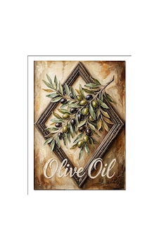Zeytin Dalı Ve Olive Oil Yazısı Dekoratif Kanvas - Mdf Ahşap Tablo Zeytin Dalı Ve Olive Oil Yazısı Dekoratif Kanvas - Mdf Ahşap Tablo