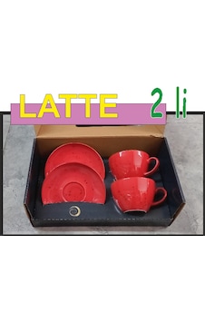 Konak Züccaciye Latte 2 Li Fincan Takımı Dijital Kirmızı Konak Züccaciye Latte 2 Li Fincan Takımı Dijital Kirmızı