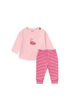 Cigit Nakışlı Mevsimlik Bebe Takımı 0-3 Yaş Pudra Pembe Cigit Nakışlı Mevsimlik Bebe Takımı 0-3 Yaş Pudra Pembe