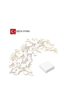 Yedek Parçalar 100 Adet 1x1 Tile Düz Fayans Parçası, Beyaz Renk White , 3070 Yedek Parçalar 100 Adet 1x1 Tile Düz Fayans Parçası, Beyaz Renk White , 3070