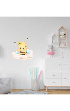 Kişiye Özel Sevimli Arı Tasarımlı Çocuk Odası Duvar Sticker-2 Kişiye Özel Sevimli Arı Tasarımlı Çocuk Odası Duvar Sticker-2