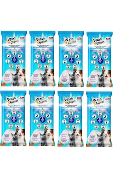 Bio Pet Active Wash Gloves Kuru Yıkama Ve Bakım Kesesi 8 x 8'li Bio Pet Active Wash Gloves Kuru Yıkama Ve Bakım Kesesi 8 x 8'li