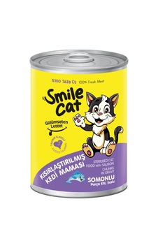Smile 400 Gr Konserve Kedi Maması Kısır Somonlu 12'li Smile 400 Gr Konserve Kedi Maması Kısır Somonlu 12'li