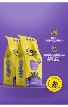 Kityus İnce Taneli Tozsuz Topaklanan Lavanta Kokulu Bentonit Kedi Kumu 2 x 10 L Kityus İnce Taneli Tozsuz Topaklanan Lavanta Kokulu Bentonit Kedi Kumu 2 x 10 L