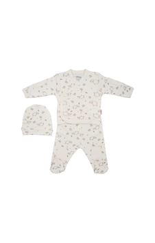 Tiffany Baby & Kids Tiffany Baby Lamb Organik Theme 3'lü Bebek Zıbın Seti 20078 Ekru Tiffany Baby & Kids Tiffany Baby Lamb Organik Theme 3'lü Bebek Zıbın Seti 20078 Ekru