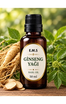 50 Ml Ginseng Yağı Basil Oil Cilt Ve Saç Bakım Yağı.