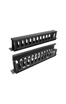 Sh Powermaster Td-l801-12 19" 1u Rack Kabin Yatay Kablo Düzenleyici Kapaklı Kanal Yandan Geçişli Najmaddin