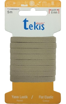 10 Mm Bej Yassı Lastik - 5 Metre 10 Mm Bej Yassı Lastik - 5 Metre