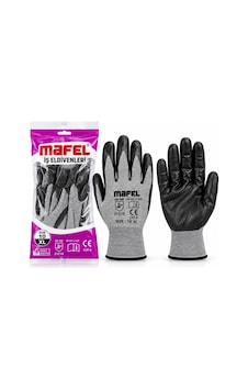 12 Adet Zebra Gri Siyah No 10 Xl Nitril İşçi Eldiven Poşetli Ambalaj Kesilme Direnç 5580 12 Adet Zebra Gri Siyah No 10 Xl Nitril İşçi Eldiven Poşetli Ambalaj Kesilme Direnç 5580