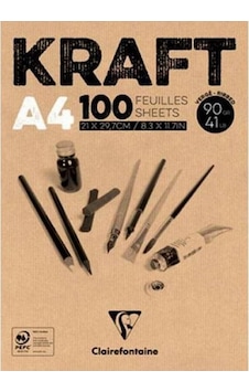 Clairefontaine Kraft Dk96545 A4 90 Gr 100 Yp. Clairefontaine Kraft Dk96545 A4 90 Gr 100 Yp.
