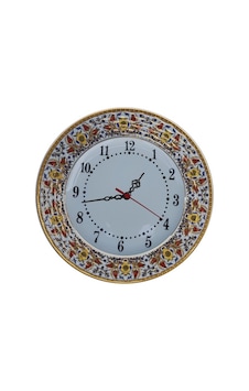 Armada Çini Prt 62 25 Cm Sarı Altın Yaldızlı Lale Karanfil Desen Armada Çini Prt 62 25 Cm Sarı Altın Yaldızlı Lale Karanfil Desen