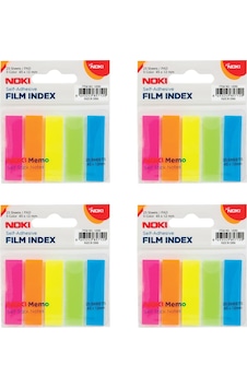 Noki Memo Film İndex 5 Renk 12x45 Mm 25 Yaprak 12050 4 Adet Noki Memo Film İndex 5 Renk 12x45 Mm 25 Yaprak 12050 4 Adet