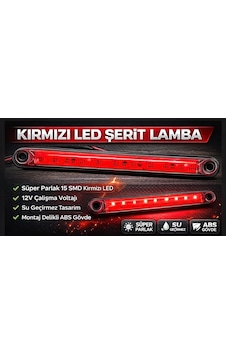Formplas 15 Led Parmak Lamba 12-24v 24cm Kırmızı