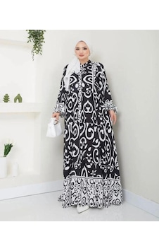 Lovie Moda Kadın Etnik Desenli Elbise Siyah Lovie Moda Kadın Etnik Desenli Elbise Siyah