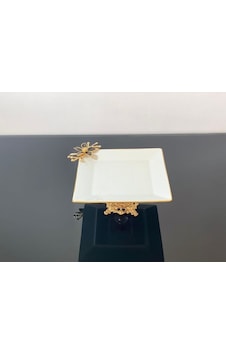 Atabey Home Porselen Döküm Ayaklı Kare Sunumluk 25 Cm Papatya Siyah Atabey Home Porselen Döküm Ayaklı Kare Sunumluk 25 Cm Papatya Siyah
