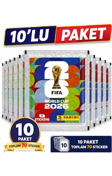 Panini Fıfa World Cup 2026 Resmi Sticker Paketi 10 Paket Panini Fıfa World Cup 2026 Resmi Sticker Paketi 10 Paket